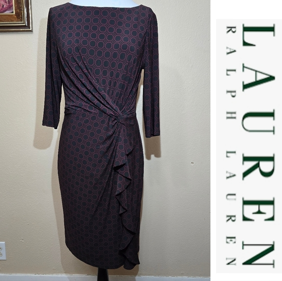 Lauren Ralph Lauren Dresses & Skirts - Lauren Ralph Lauren Black/Burgundy Dress